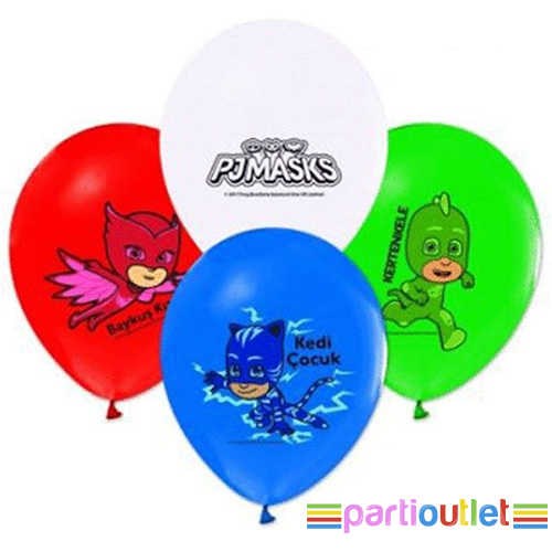 Pj Maskeliler Temalı Latex Balon 8 Adet