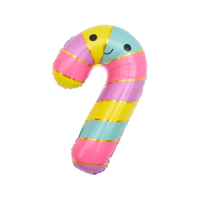 Karakter Folyo BalonlarRenkli Baston Şeker Folyo Balon
