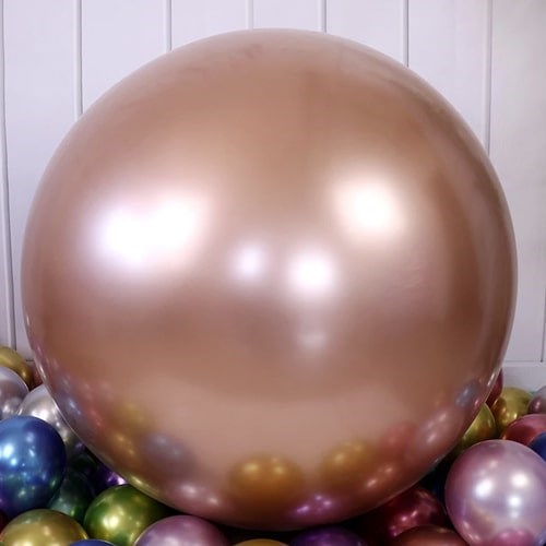 Rose Gold Jumbo Krom Balon 24 İnç 68 Cm