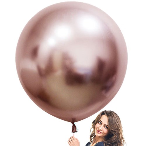 Rose Gold Jumbo Krom Balon 24 İnç 68 Cm