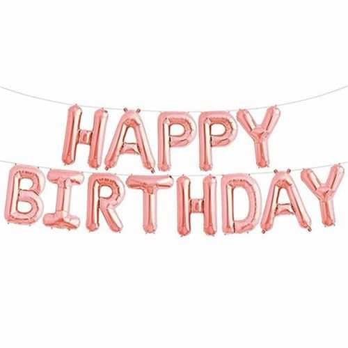Rose Gold Renkli Happy Birthday Folyo Balon
