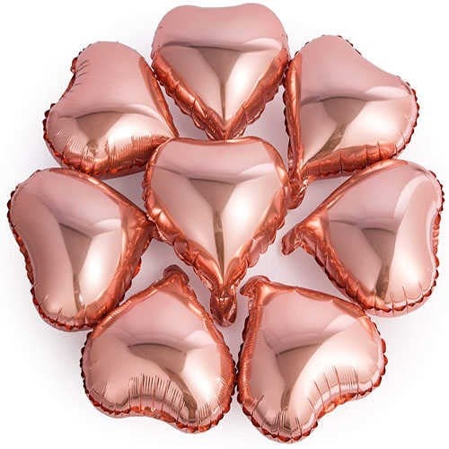 Rose Kalp Folyo Balon 60 Cm