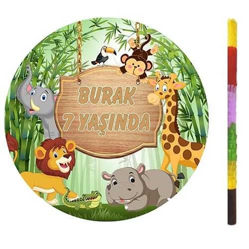 Kişiye Özel Safari  Pinyata + Sopası
