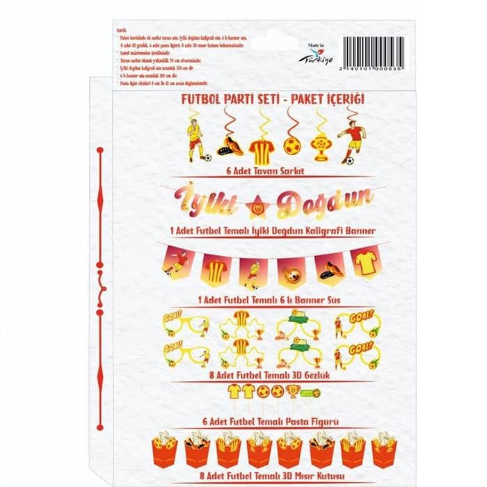 Sarı Kırmızı Temalı Parti Seti