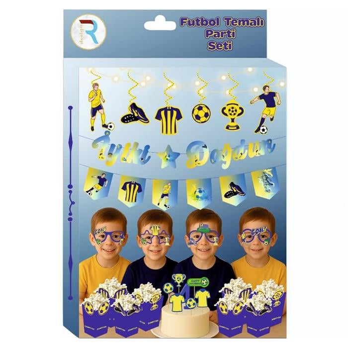 Sarı Lacivert Temalı Parti Seti