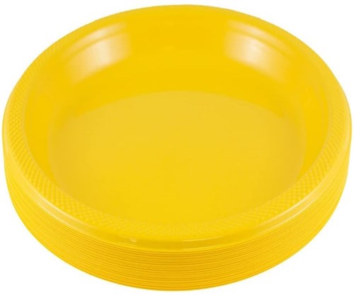 Sarı Renk Plastik Tabak 25 Adet