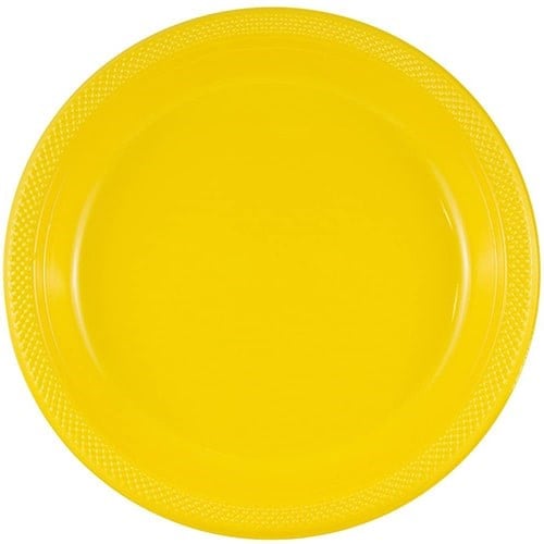 Sarı Renk Plastik Tabak 25 Adet