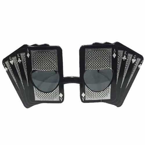 Siyah Renkli İskambil Kağıdı Parti Gözlüğü