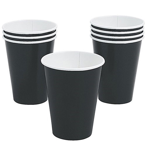 Siyah Karton Bardak 8 Adet