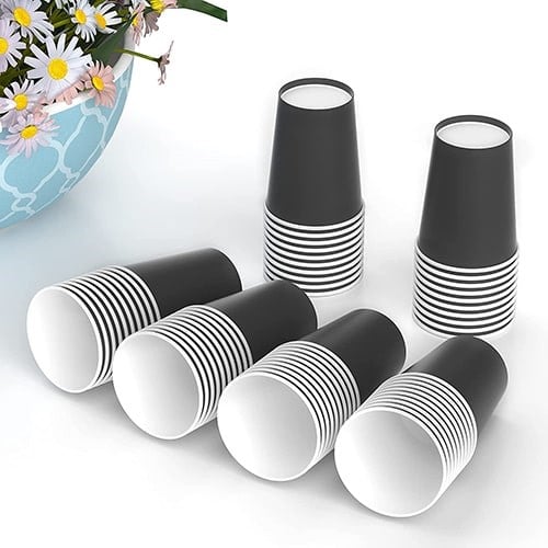 Siyah Karton Bardak 8 Adet