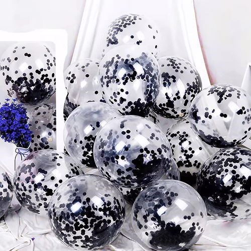 Siyah Konfetili Balon