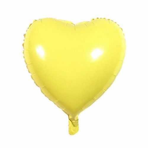 Soft Sarı Renk Kalp Balon 45 Cm
