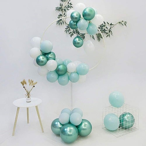 Su Yeşil Renk Krom Balon 10 Adet