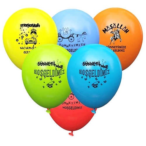 Sünnet Temalı Latex Balon 12 Adet