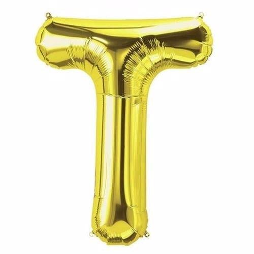 Gold Renk 76 cmT Harf Folyo Balon Gold 76 cm