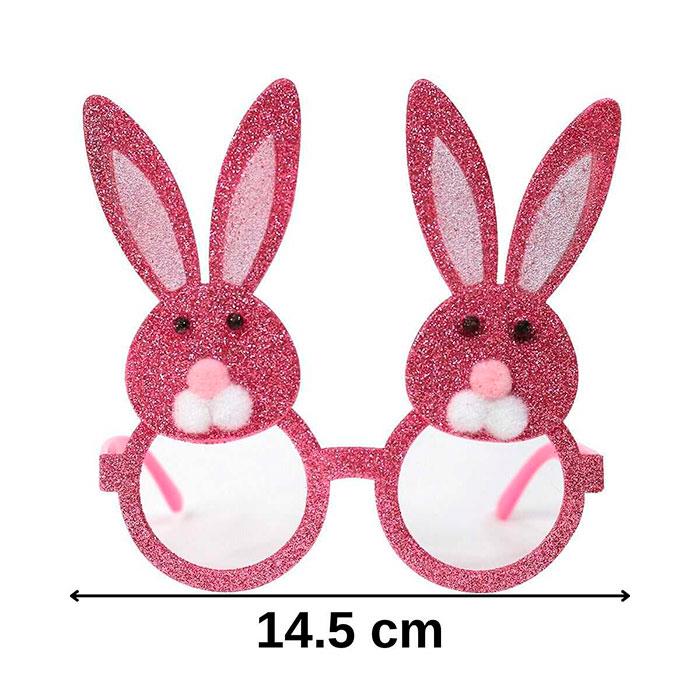 Tavşan Figürlü Pembe Parti Gözlüğü