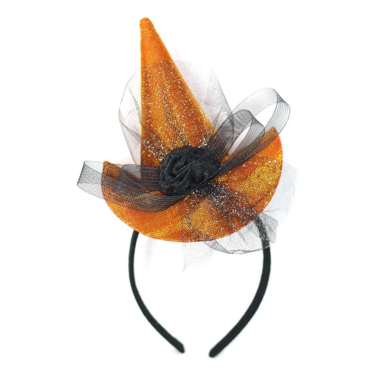 Turuncu Cadı Şapkası Figürlü Taç