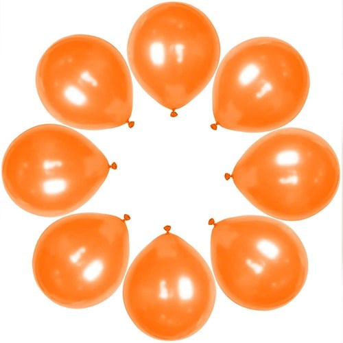 Turuncu Metalik Balon 20 Adet