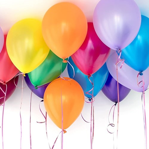 Turuncu Metalik Balon 20 Adet