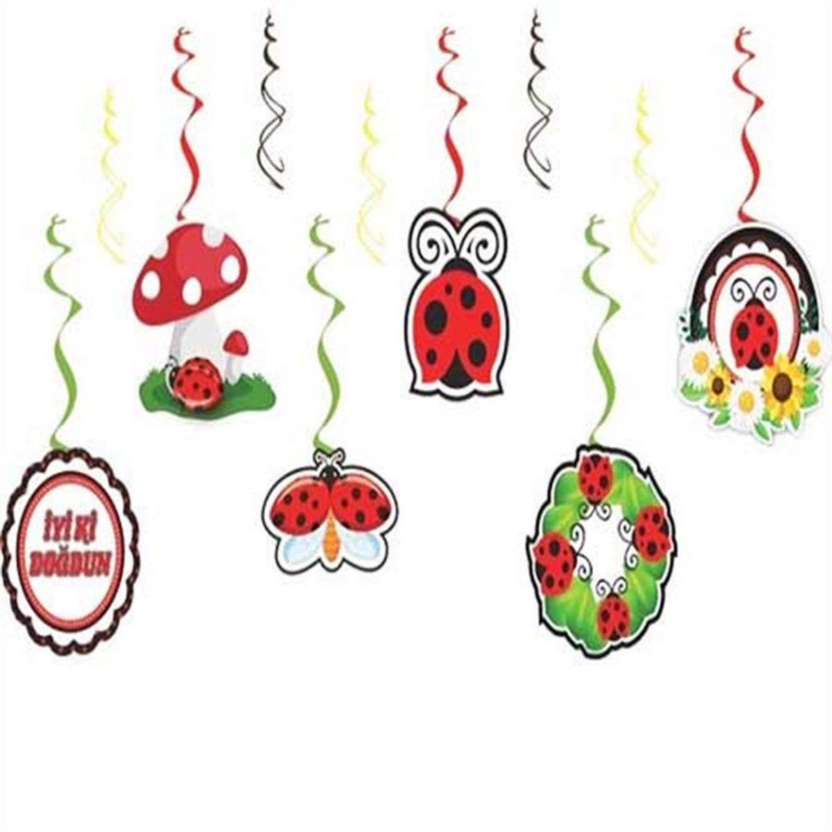 Uğur Böceği Asma Süs 6 Adet