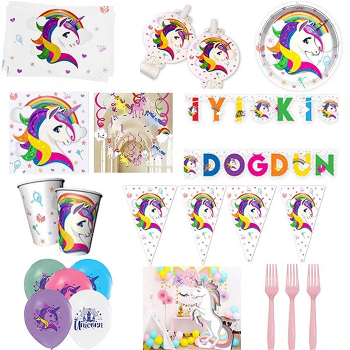 Unicorn 24 Kişilik Parti Seti