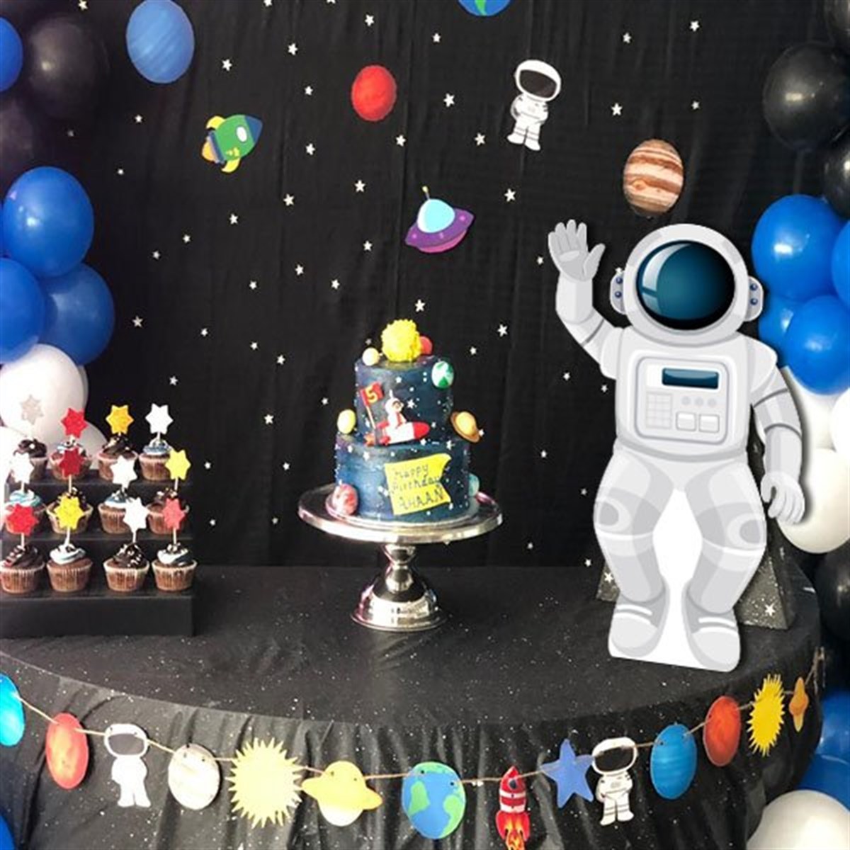 Uzay Astronot Masa Üstü Ayaklı Pano