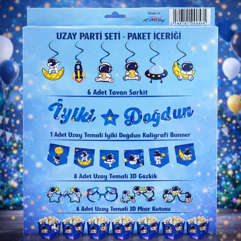 Uzay Temalı Parti Seti