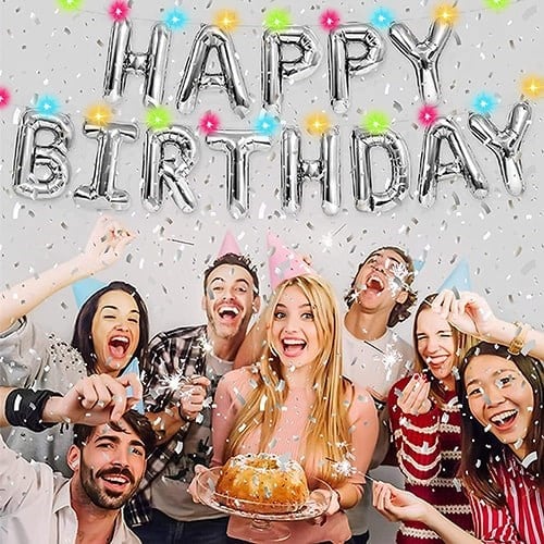 V Harf Folyo Gümüş Balon Küçük 35 cm