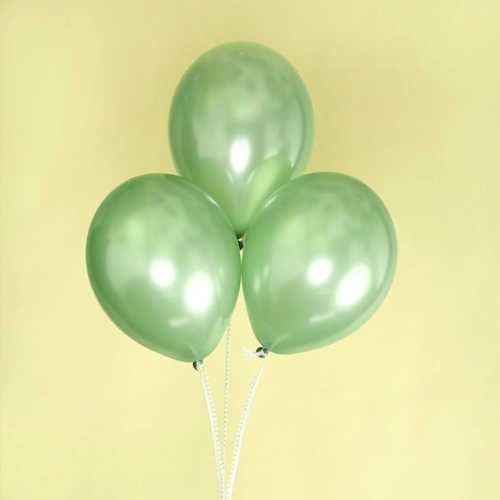 Yeşil Metalik Balon 20 Adet