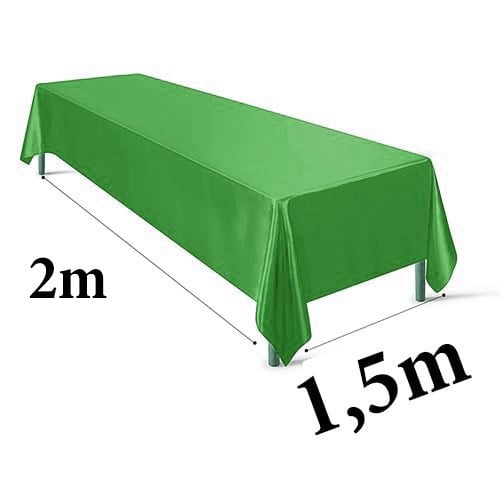 Yeşil Renkli Saten Masa Örtüsü