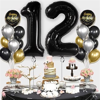 1 Rakam Folyo Balon Siyah 76 cm