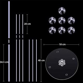 1 Yaş Kız Ayaklı Konfetili Balon Standı