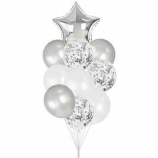 10 Adet Gümüş Yıldız Demeti