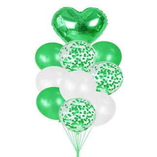 10 Adet Yeşil Kalp Demeti