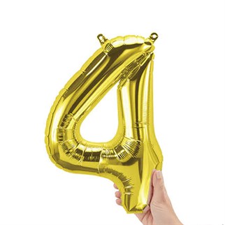 2 Rakam Folyo Gold Renk  Balon Küçük 35 cm