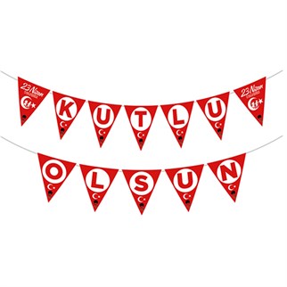 23 Nİsan Kutlu Olsun Bayrak Afiş