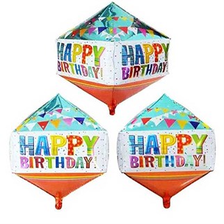 3 Boyutlu Happy Birthday Folyo Balon