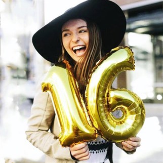 3 Rakam Folyo Gold Renk  Balon Küçük 35 cm