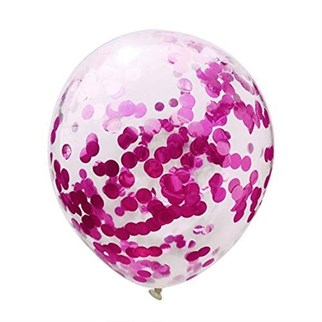 30 Adet Fuşya Kalp Uçan Balon Demeti