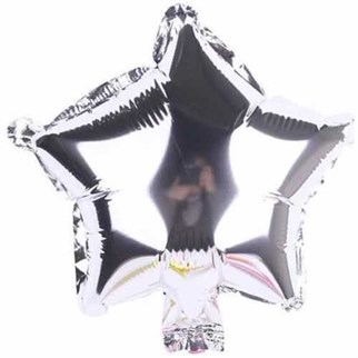 30 Adet Gümüş Yıldız Uçan Balon Demeti