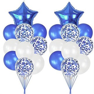 30 Adet Lacivert Yıldız Uçan Balon Demeti