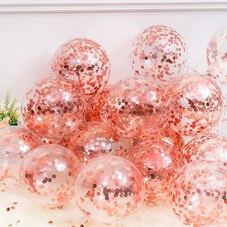 30 Adet Rose Yıldız Uçan Balon Demeti