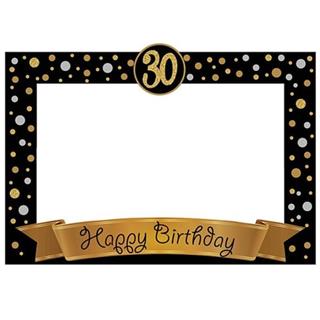 30 Yaş Gold Pano Çerçeve Konuşma Balonu Set