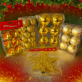 39 Parça Gold Ağaç Süsleri