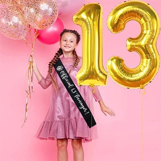 6 Rakam Folyo Balon Gold 100 cm