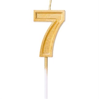 7 Rakam Gold Renkli Pasta Mumu