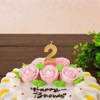 7 Rakam Gold Renkli Pasta Mumu