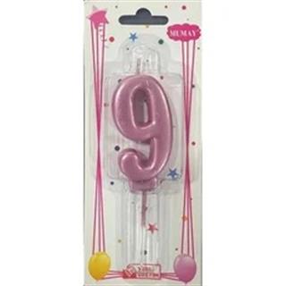 9 Rakam Rose Renkli Pasta Mumu