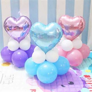 Açık Mavi Kalp Folyo Balon