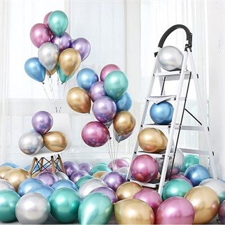 Adrese Teslim Krom Uçan Balon 50 Adet